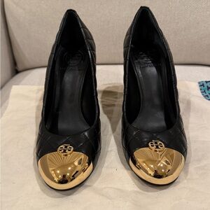 Tory Burch Kaitlin Quilted Leather Wedge Heels